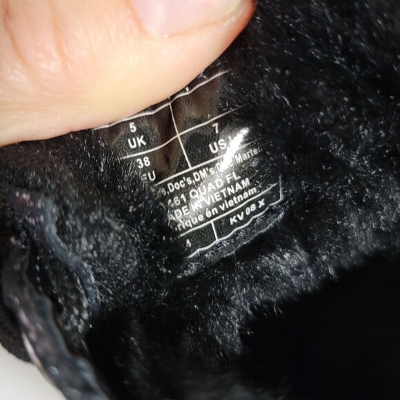 NEW Dr. Martens 1461 Faux Fur Oxfords Womens 7 Whimsygoth Platform Grunge Y2K - Picture 7 of 9